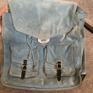 Rag & Bone - Field Backpack (blue suede backpack)